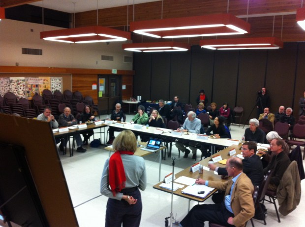 The LBNL's Community Advisory Group met Monday night, and discussed plans for the proposed Richmond Bay Campus. (Photo by: Rachel Waldholz)